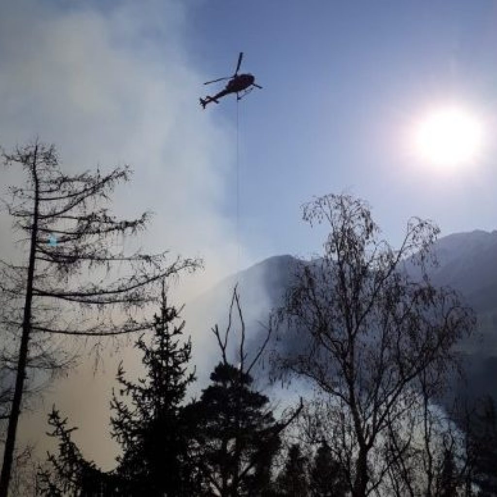 Waldbrand Patsch, Bereich A13 Anschlussstelle Patsch