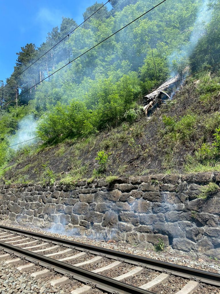 Brandalarm ÖBB Bahntrasse